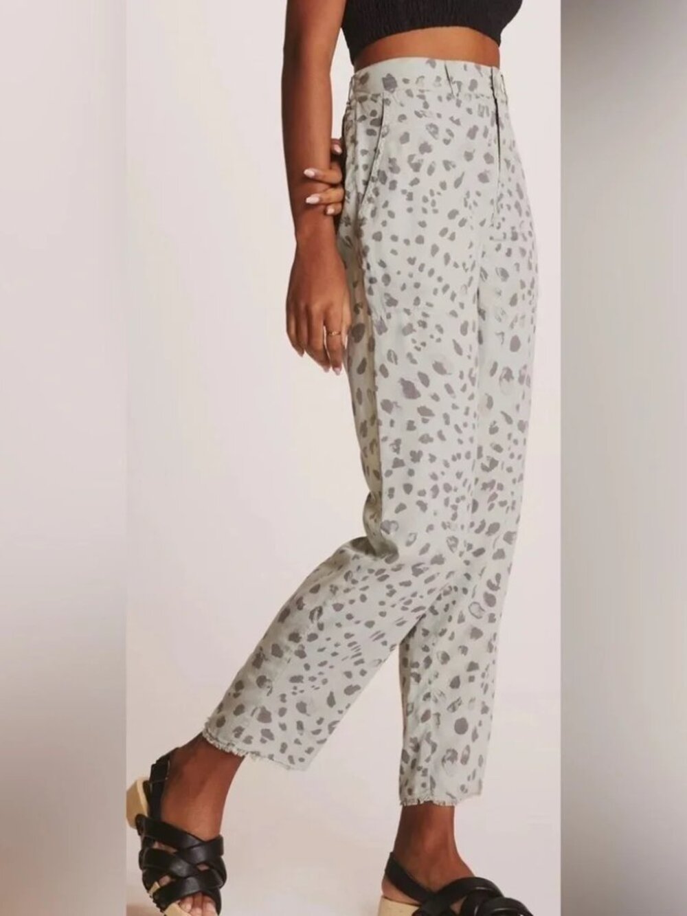 Cloth & Stone Frayed Straight-Leg Pant in Sz Small